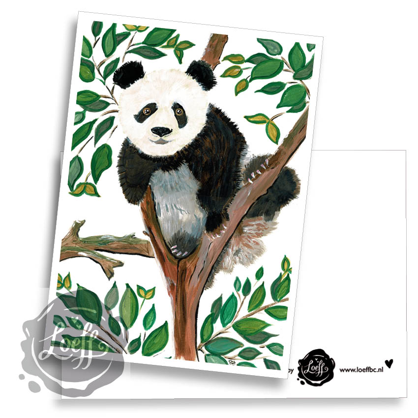 Panda in Tree Card