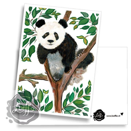 Panda in Tree Card