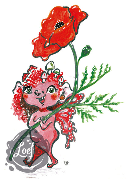 Poppy Faerie Card