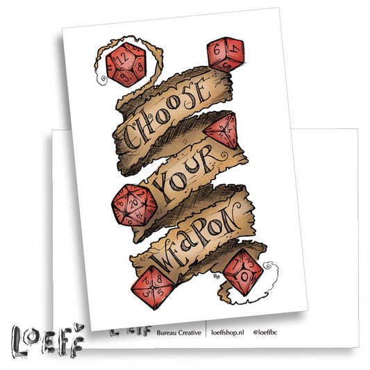 Choose Your Weapon Card
