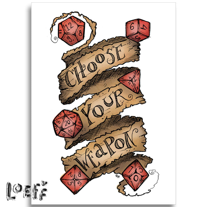 Choose Your Weapon Card
