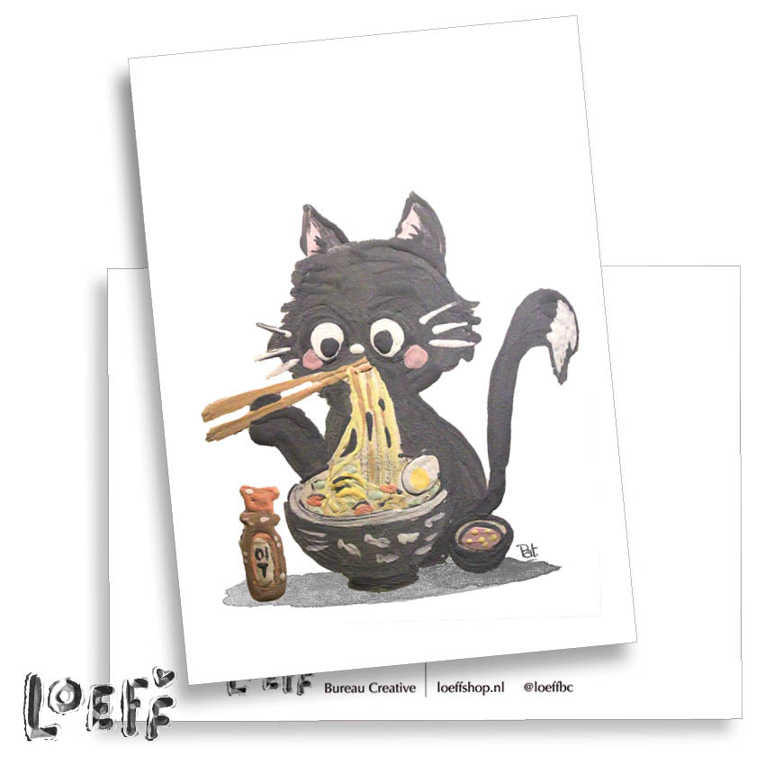 Ramen Cat Card
