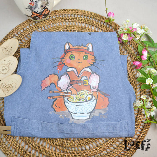 Apron Ramen Cat