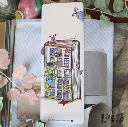 Bookmark Book Worm Two-sided