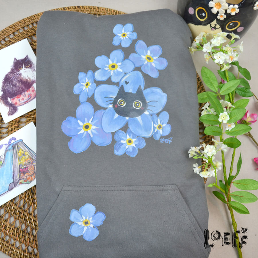 Sweater Forget me Not Cat