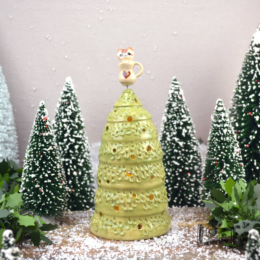 Happy Little Christmas Tree CinnamonRoll Cup