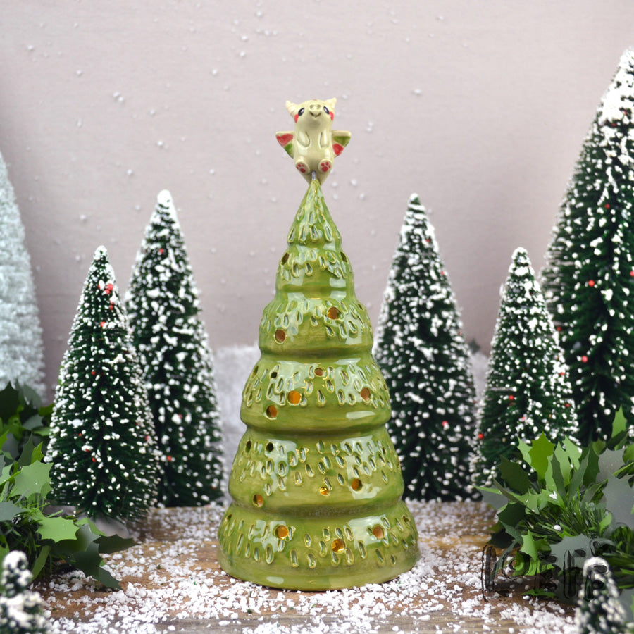 Happy Little Christmas Tree Green Dragon