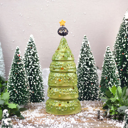 Happy Little Christmas Tree Soot Sprite Yellow Star