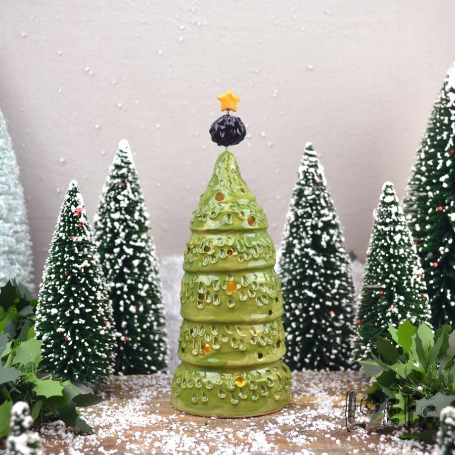 Happy Little Christmas Tree Soot Sprite Yellow Star