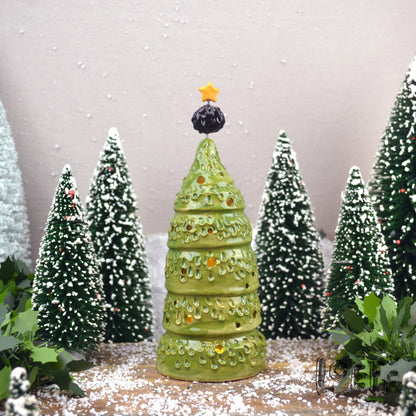 Happy Little Christmas Tree Soot Sprite Yellow Star