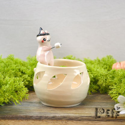 Marshmallow Light Cat with Hat