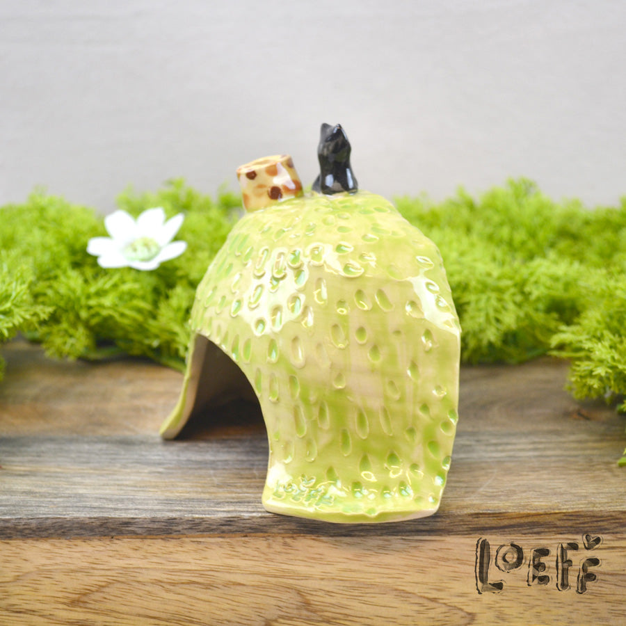 Meadow Home Incense Burner Tuxedo Cat