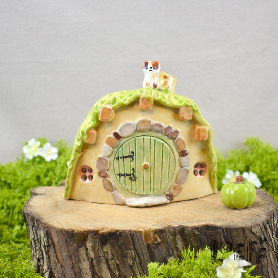 Meadow Home Incense Burner Calico Cat