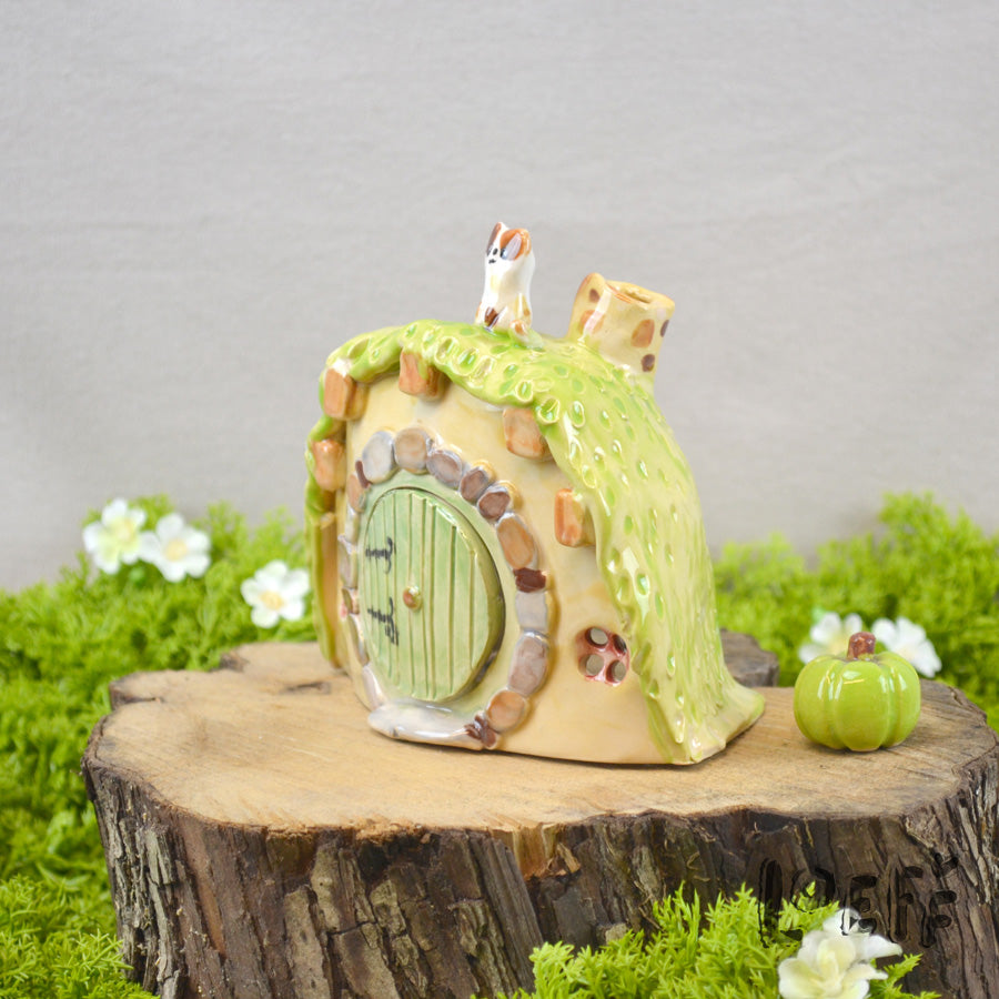 Meadow Home Incense Burner Calico Cat