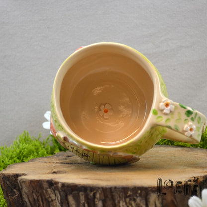 Loeffly Meadow Mug Green Door + Mushrooms