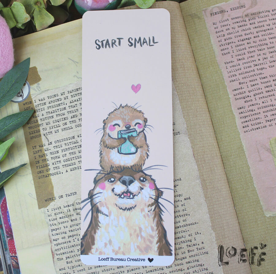 Boekenlegger Otters tweezijdig