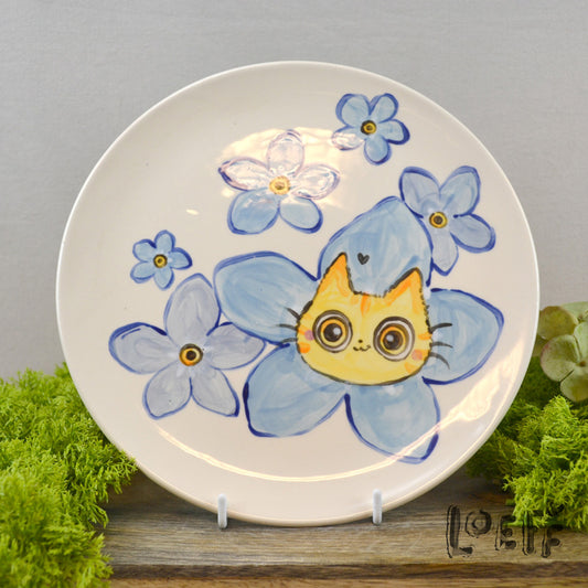 Plate Large Forget Me Not Kitty