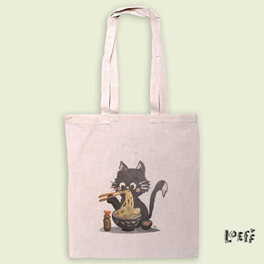 Totebag Ramen Cat