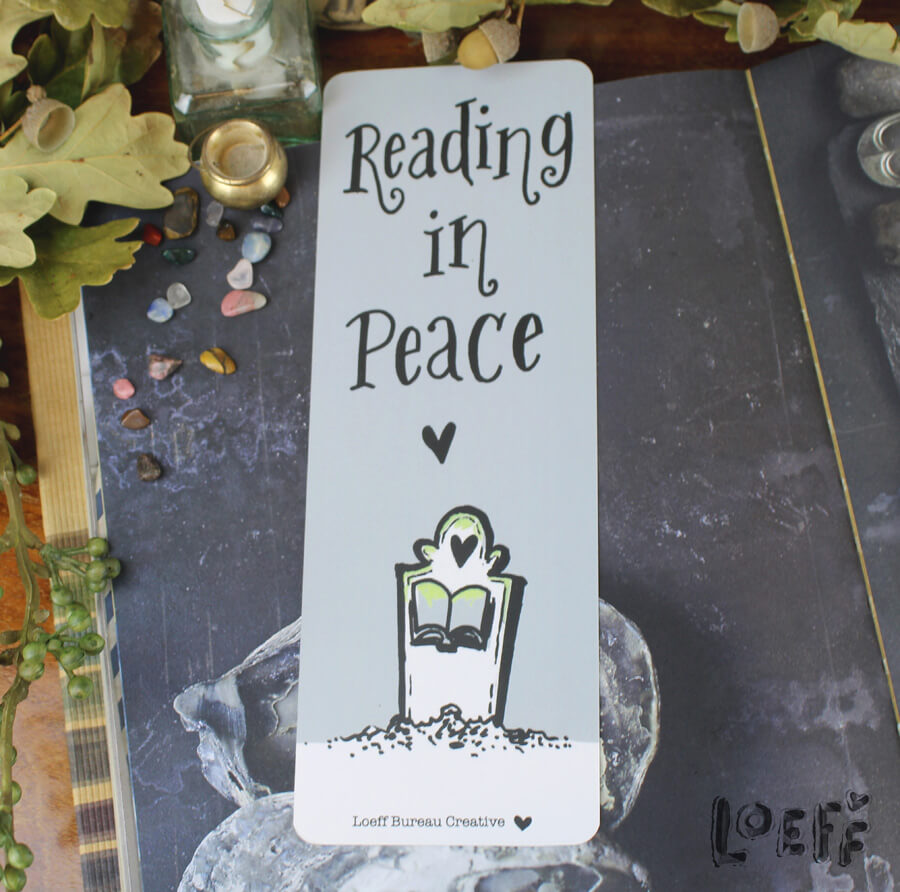 Bookmark R.I.P. Reading in Peace Two-sided