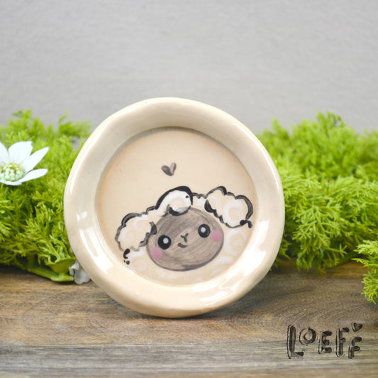 Plate Small White Sheep