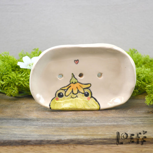 Soap Dish Froggy Flower Hat