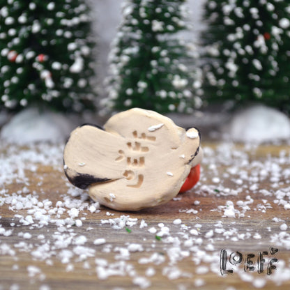 Christmas Tiny Black Cat under Hat