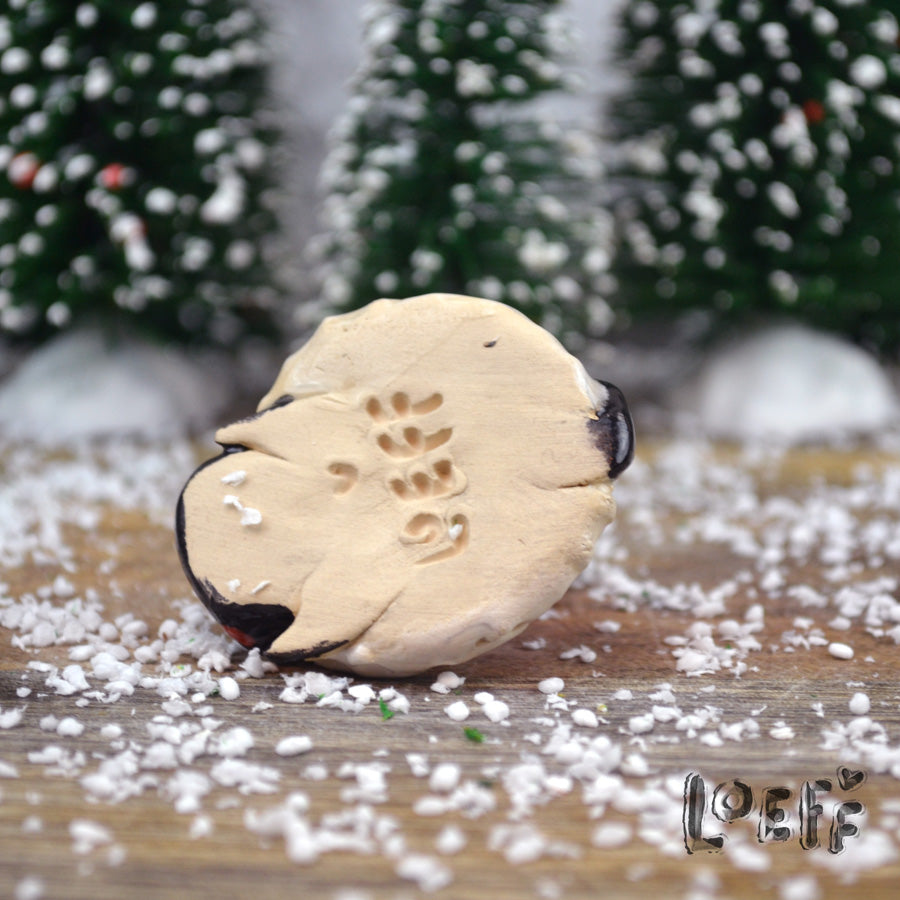 Christmas Tiny Black Cat Paws Under Hat