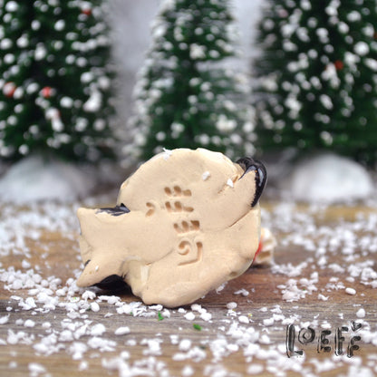 Christmas Tiny Tuxedo Cat Under Hat