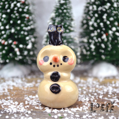 Christmas Tiny Snowpoppy Black Cat