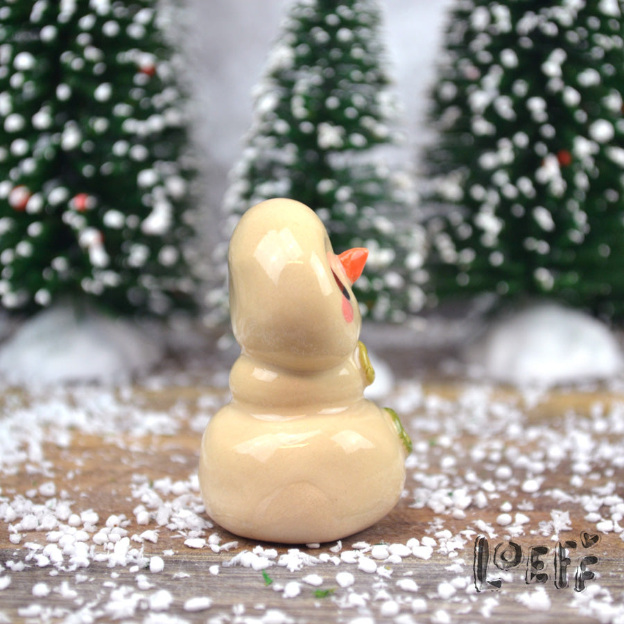 Christmas Tiny Snowpoppy Yellow-Green Button