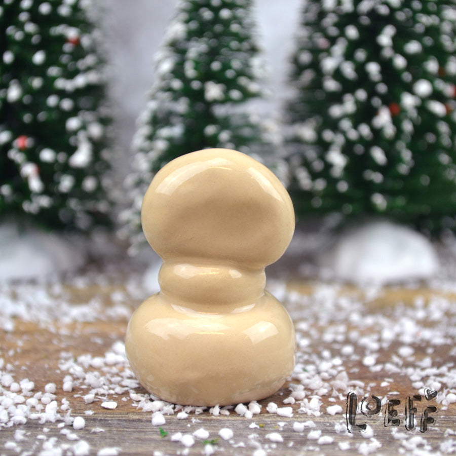 Christmas Tiny Snowpoppy Blue-Green Button