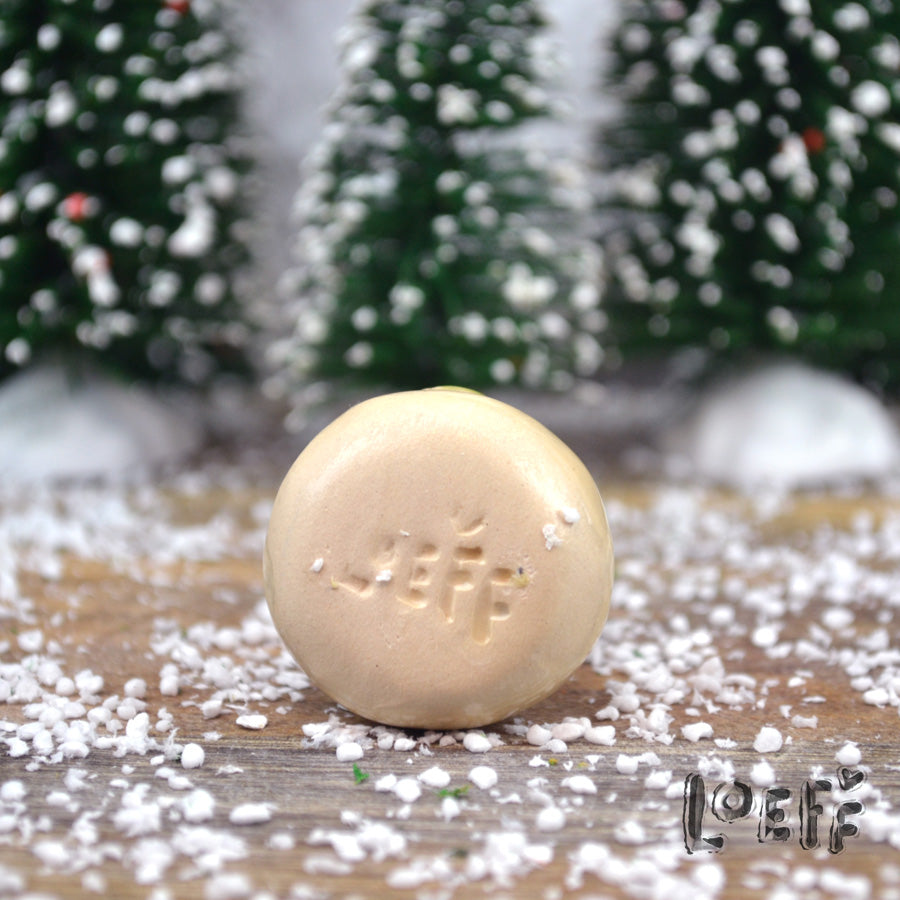 Christmas Tiny Snowpoppy Blue-Green Button