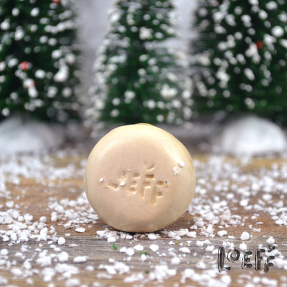 Christmas Tiny Snowpoppy Blue-Green Button