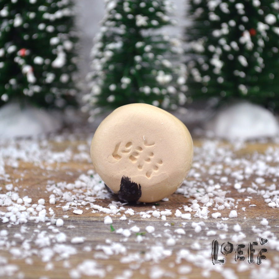 Christmas Tiny SnowKitty Red Button