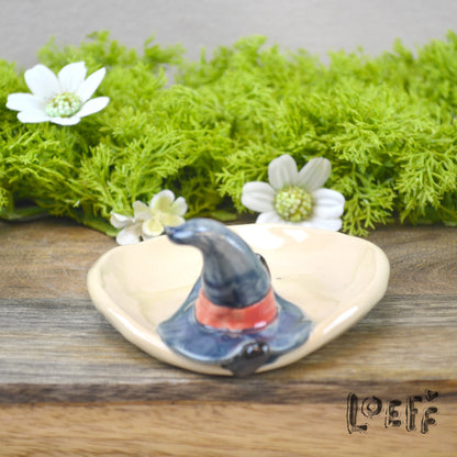 Trinket Tray Cat Blue Hat