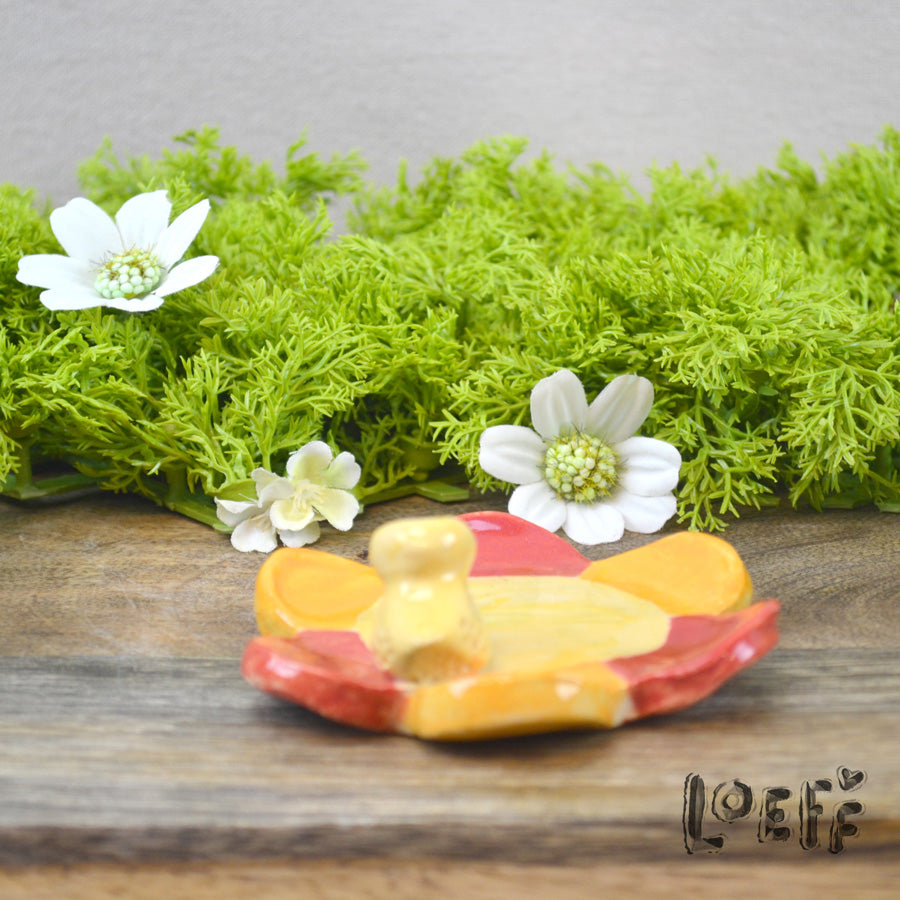 Trinket Tray Duck on Flower