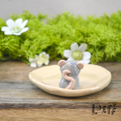 Trinket Tray Mouse with Cheese