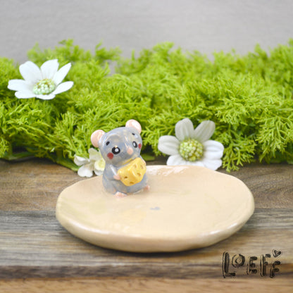 Trinket Tray Mouse with Cheese